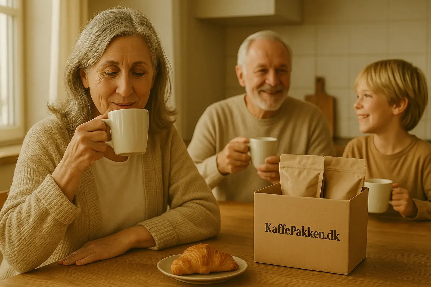 Glade danskere nyder kaffe derhjemme med Kaffepakken.dk kaffeabonnement leveret til døren